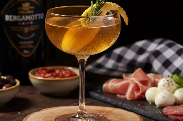 Bergamotto Spritz mit Antipasti