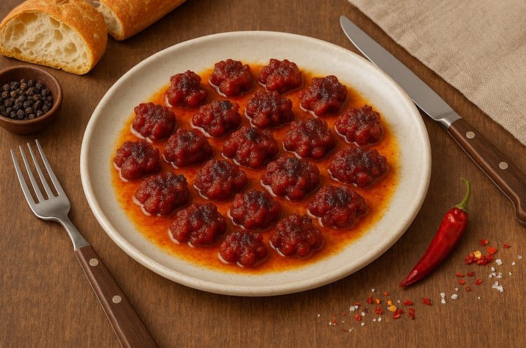 Crispy Nduja mit Peperoncino und Ciabatta