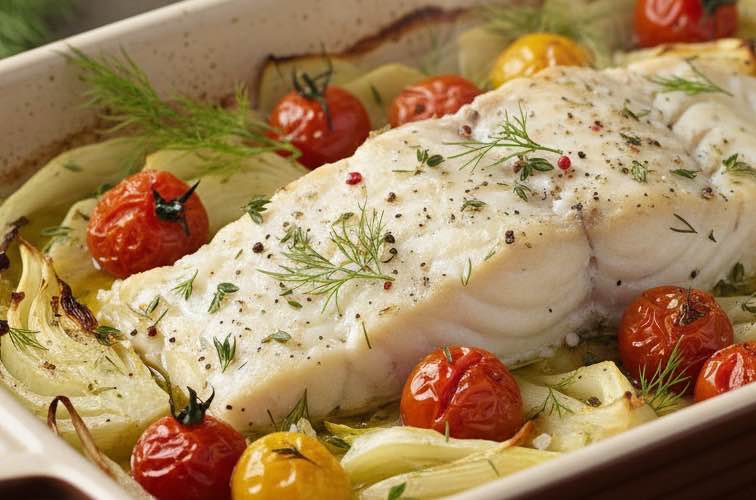 Fisch mit Fenchel und Tomaten Ofen ein klassisches Gericht
