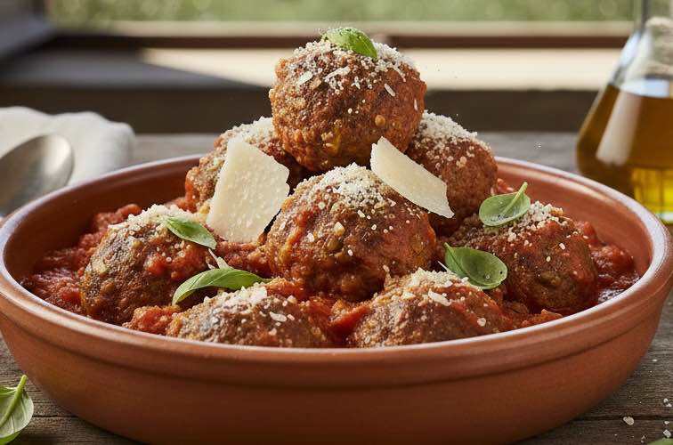 Lenticchie Polpette besonders angerichtet