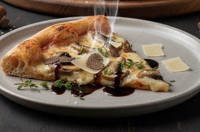 Pizza Porcini mit Trüffelöl