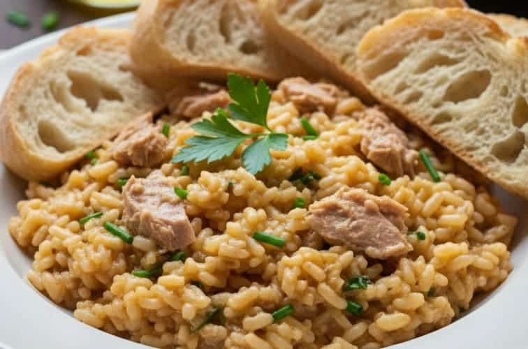 Risotto Thunfisch mit frischem Ciabatta