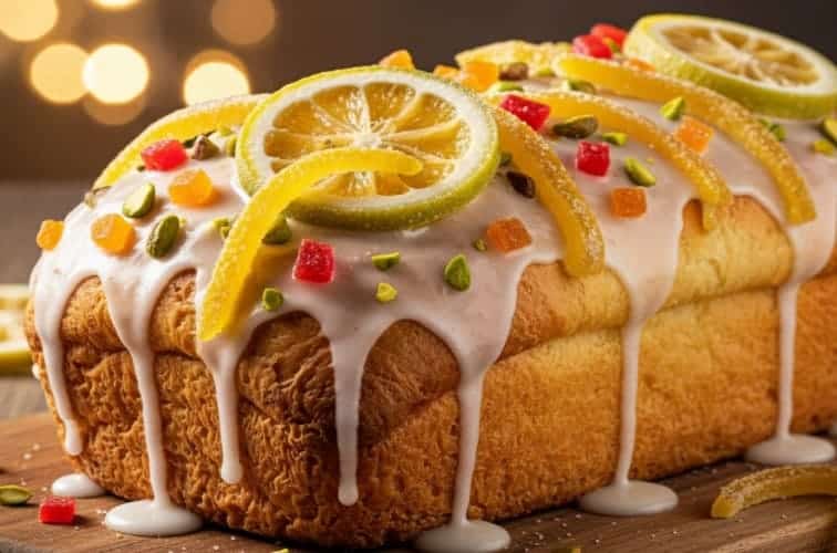 Sizilianische Cedro Rezepte dekoriert auf einem Kuchen